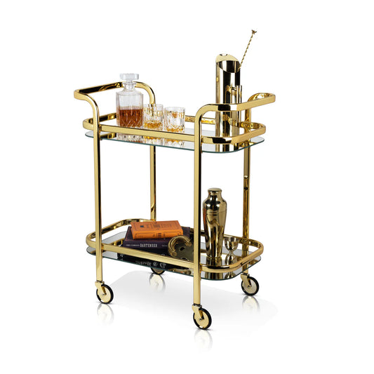 Bar Cart in Gold