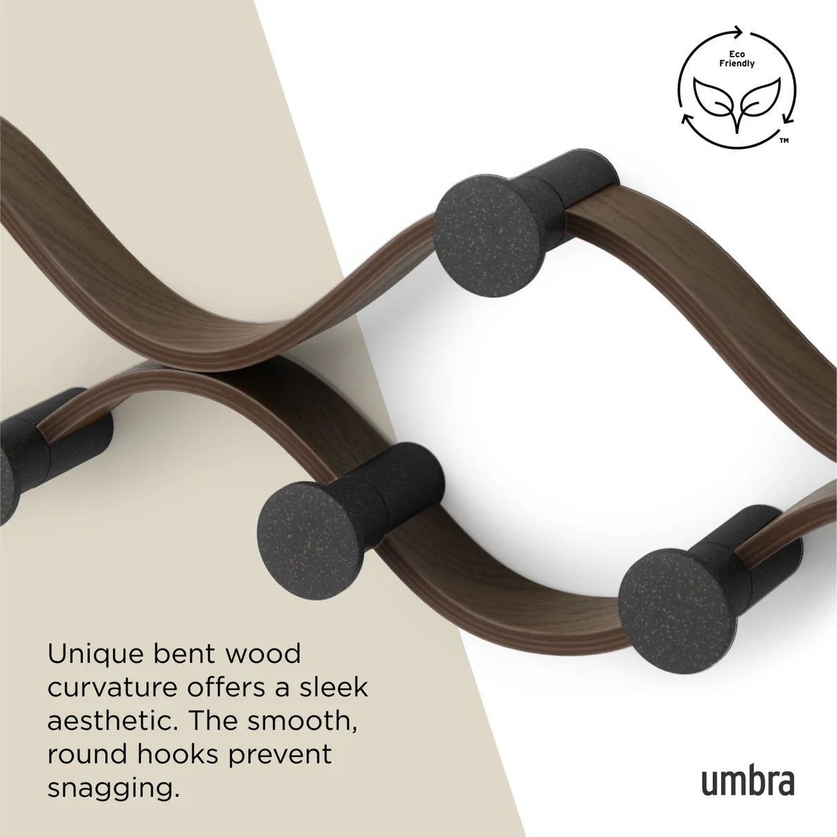MONTAGE 6 WALL HOOK Black