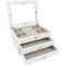 Large Lili White Glass Lift-top