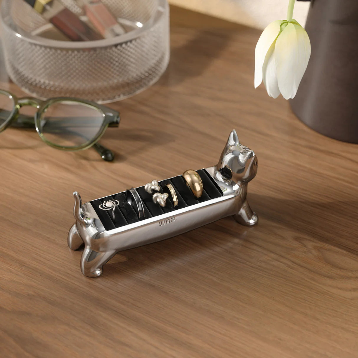 ALI CAT RING HOLDER chrome