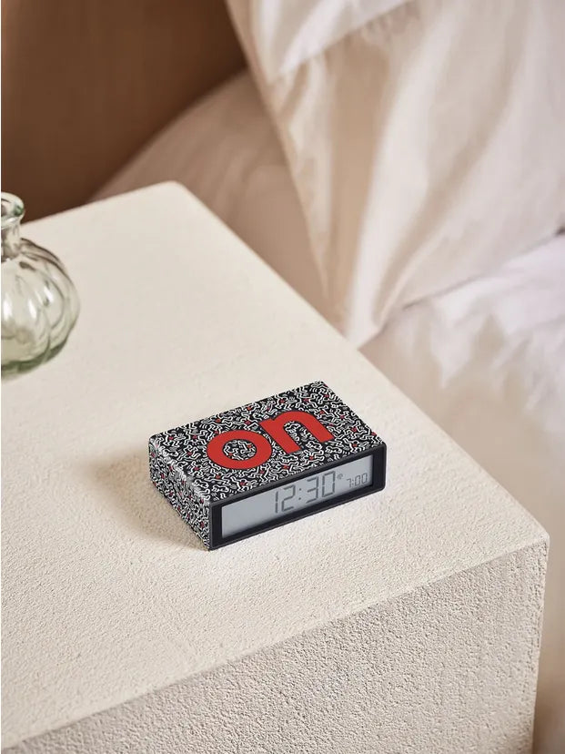 Lexon Flip clock mini Blue