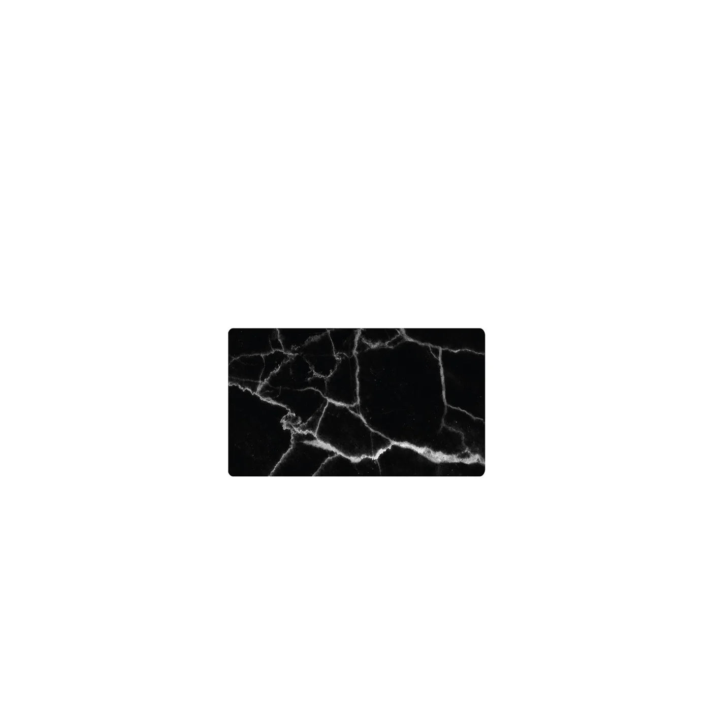 Marble Washable Accent Mat Black