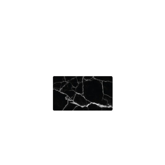 Marble Washable Accent Mat Black