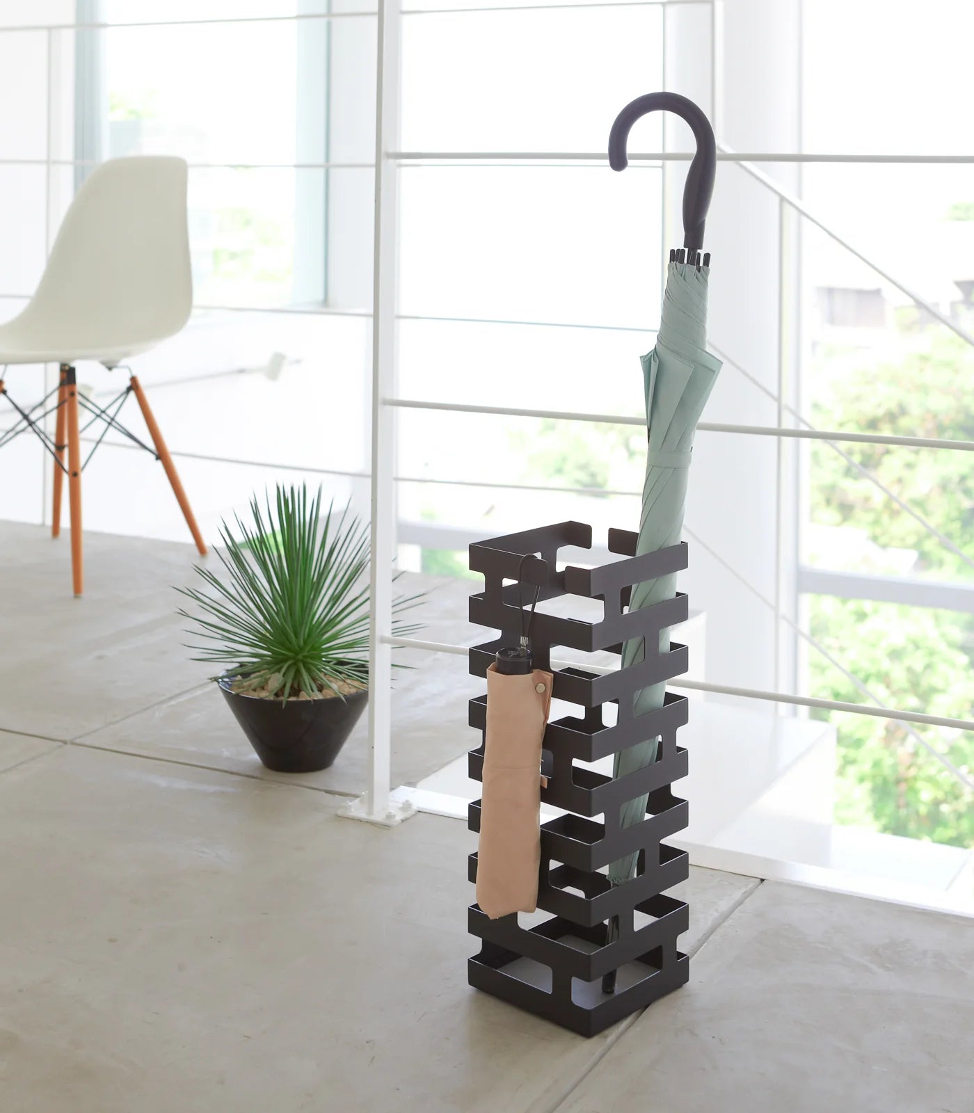 Umbrella Stand - Two Styles - Steel  Black