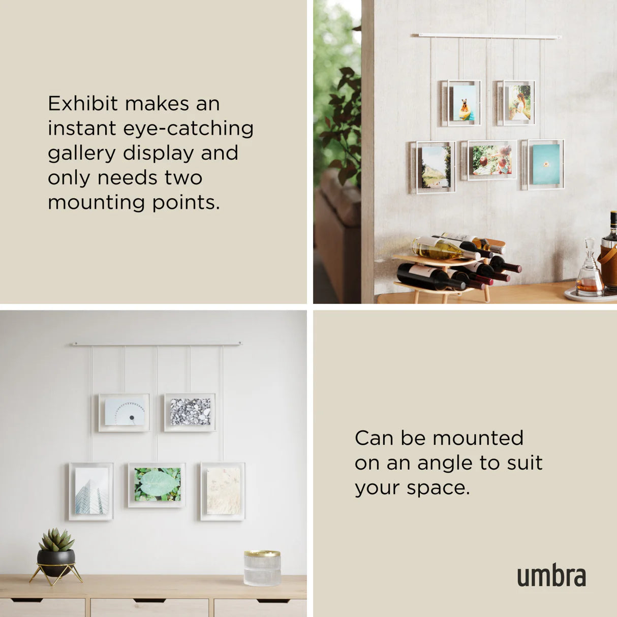 EXHIBIT WALL PICTURE FRAMES, SET OF 5