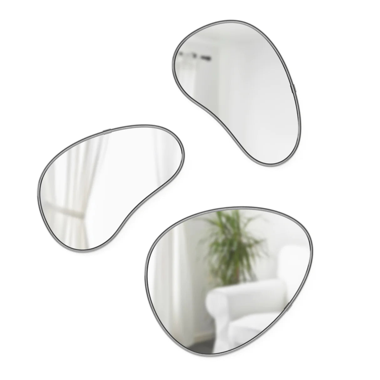 Hubba Pebble Wall Mirror Titanium