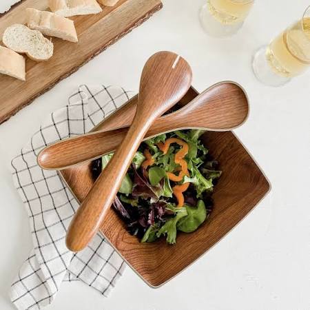 FAUX WOOD Triangle Bowl Polystyrene