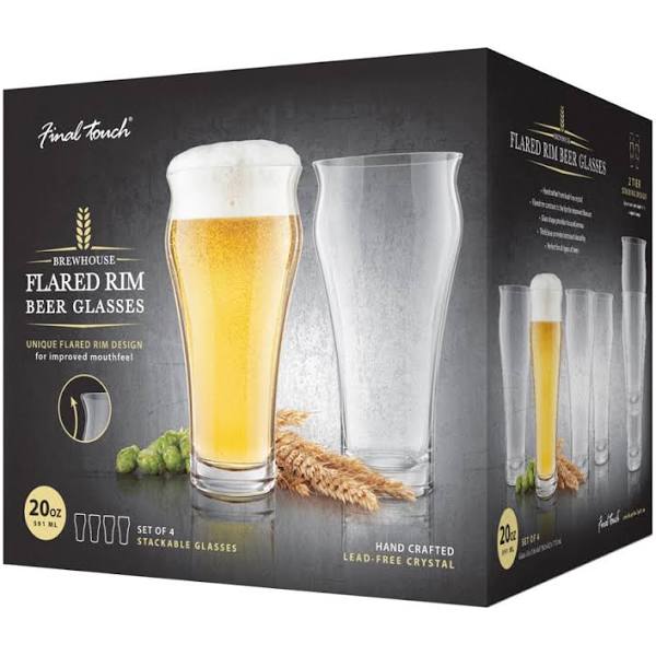 BREWHOUSE BEER GLASS - SET OF 4 - 20 OZ