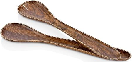 FAUX WOOD Salad Server Set 2/ST