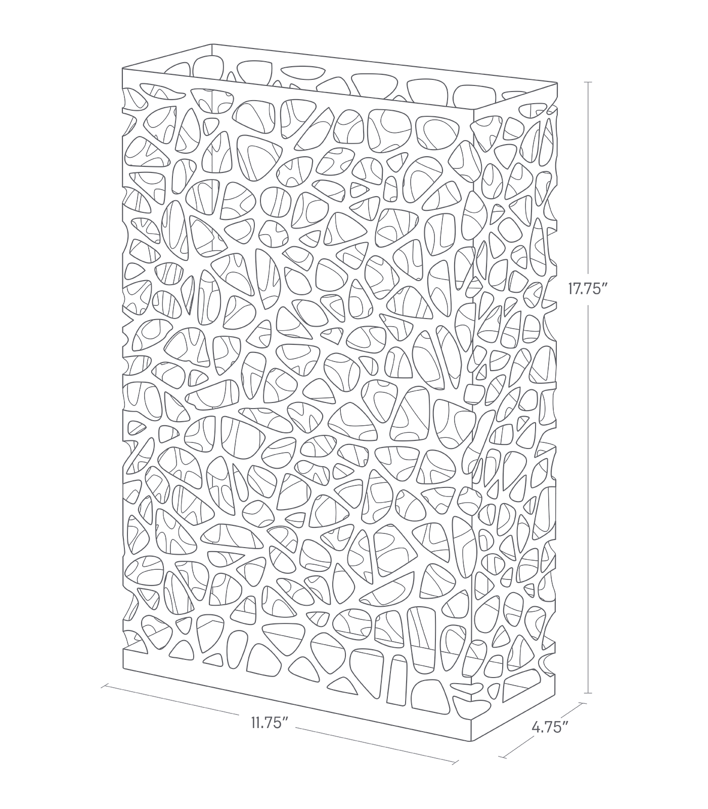 Nest Umbrella Stand - Rectangle - Black