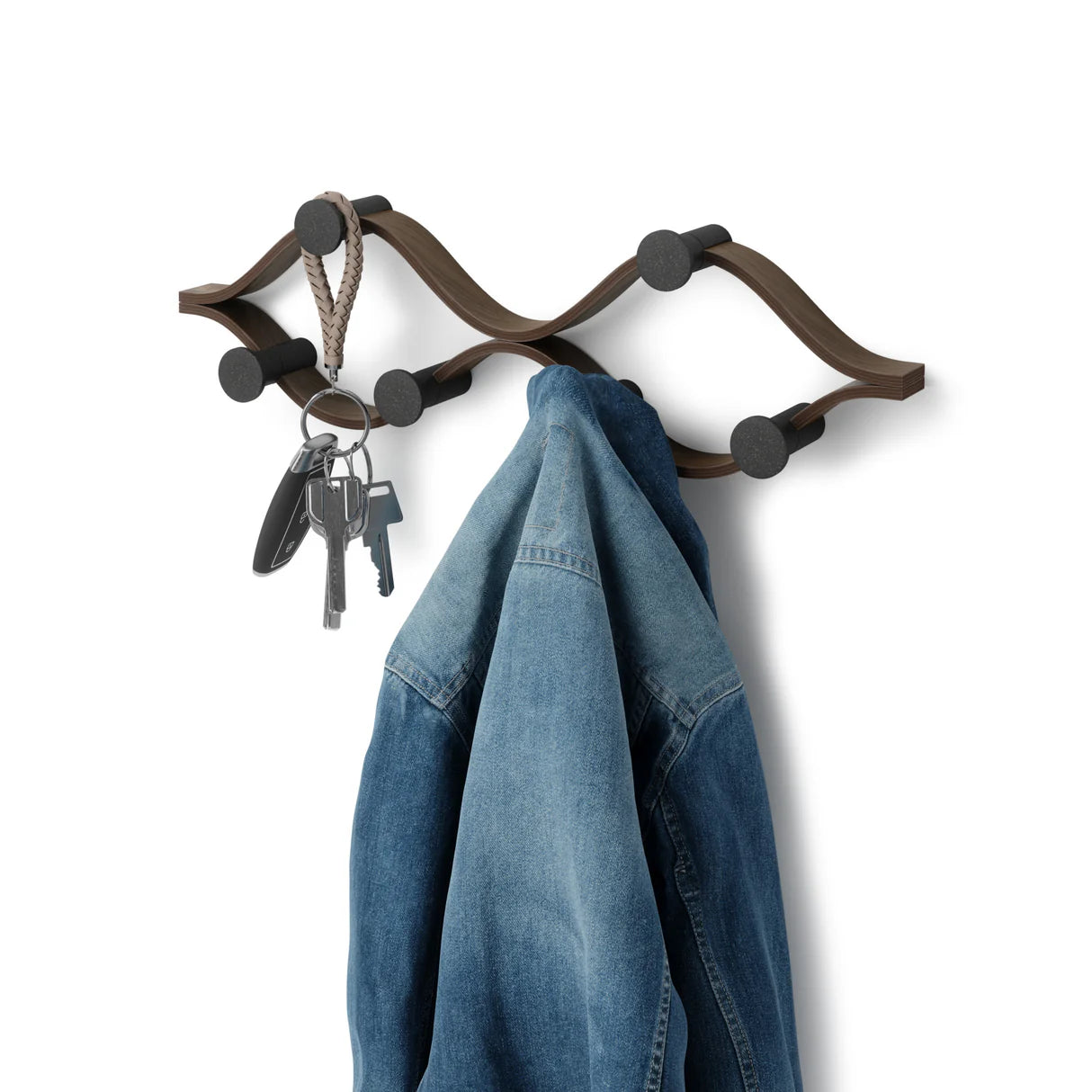 MONTAGE 6 WALL HOOK Black