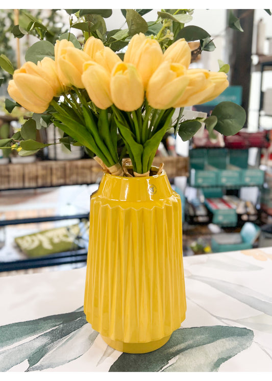 Ella Faceted 9" Vase