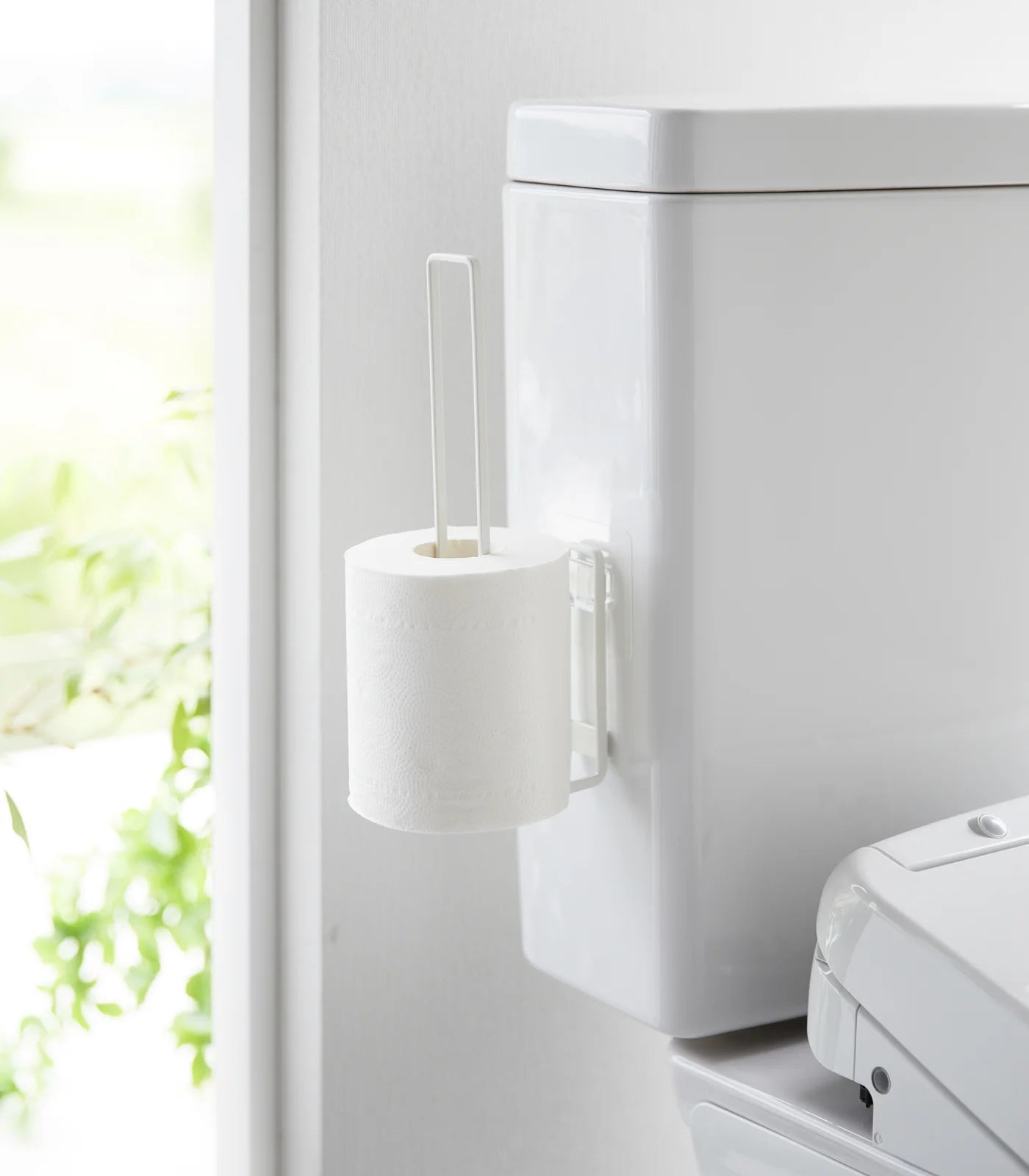 Tower Reusable Adhesive Toilet Paper Holder - Steel