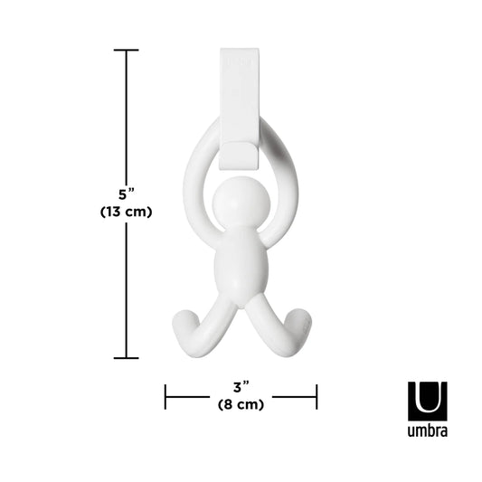 Buddy Over The Cabinet Hook Set Of 2 white