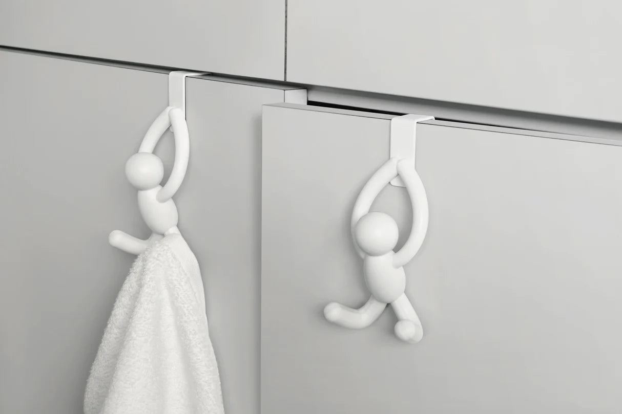 Buddy Over The Cabinet Hook Set Of 2 white