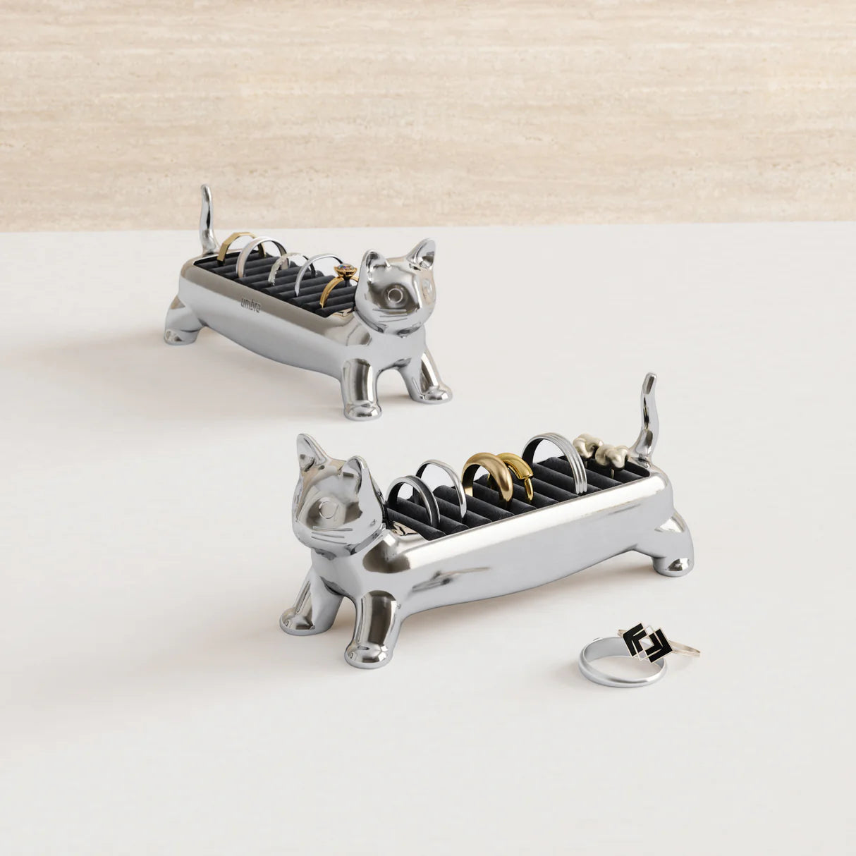 ALI CAT RING HOLDER chrome