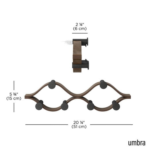 MONTAGE 6 WALL HOOK Black