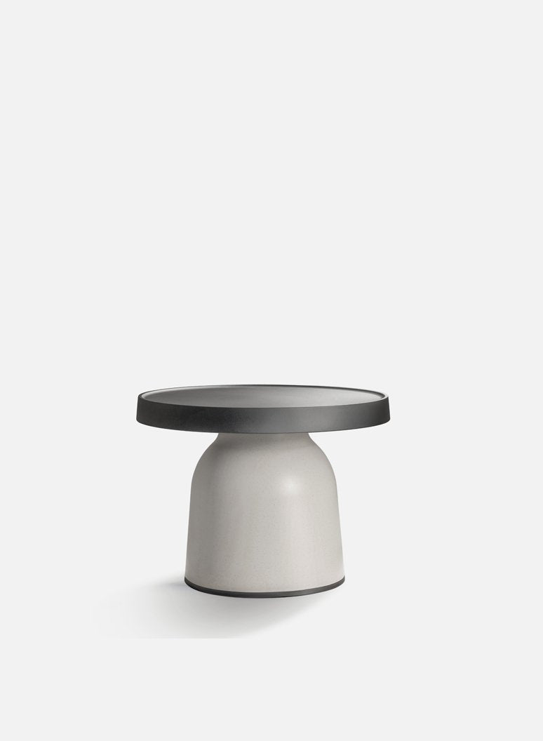 Thick Top - High Side Table Black Eco White