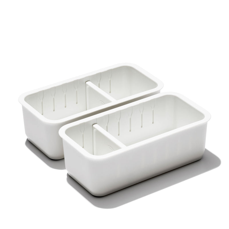 2PC Adjustable Drawer bin set