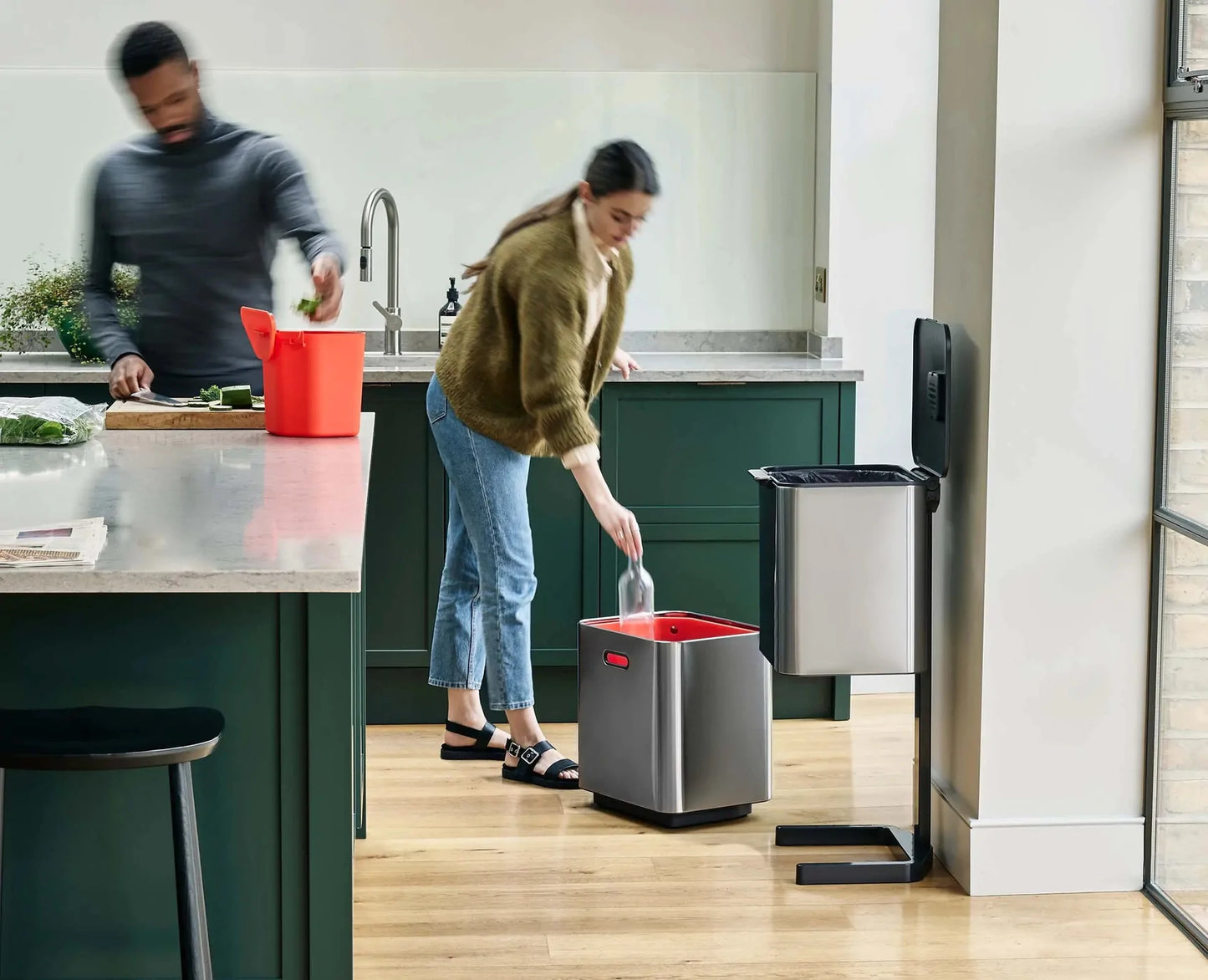 Totem Max 60L Recycling Bin 60L Stanless S