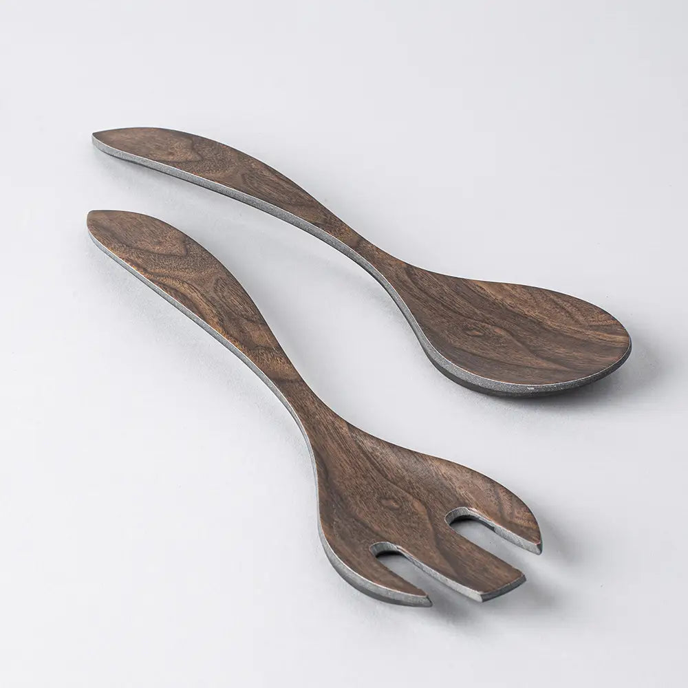 Walnut Bamboo Salad Server Set/2 COFFEE