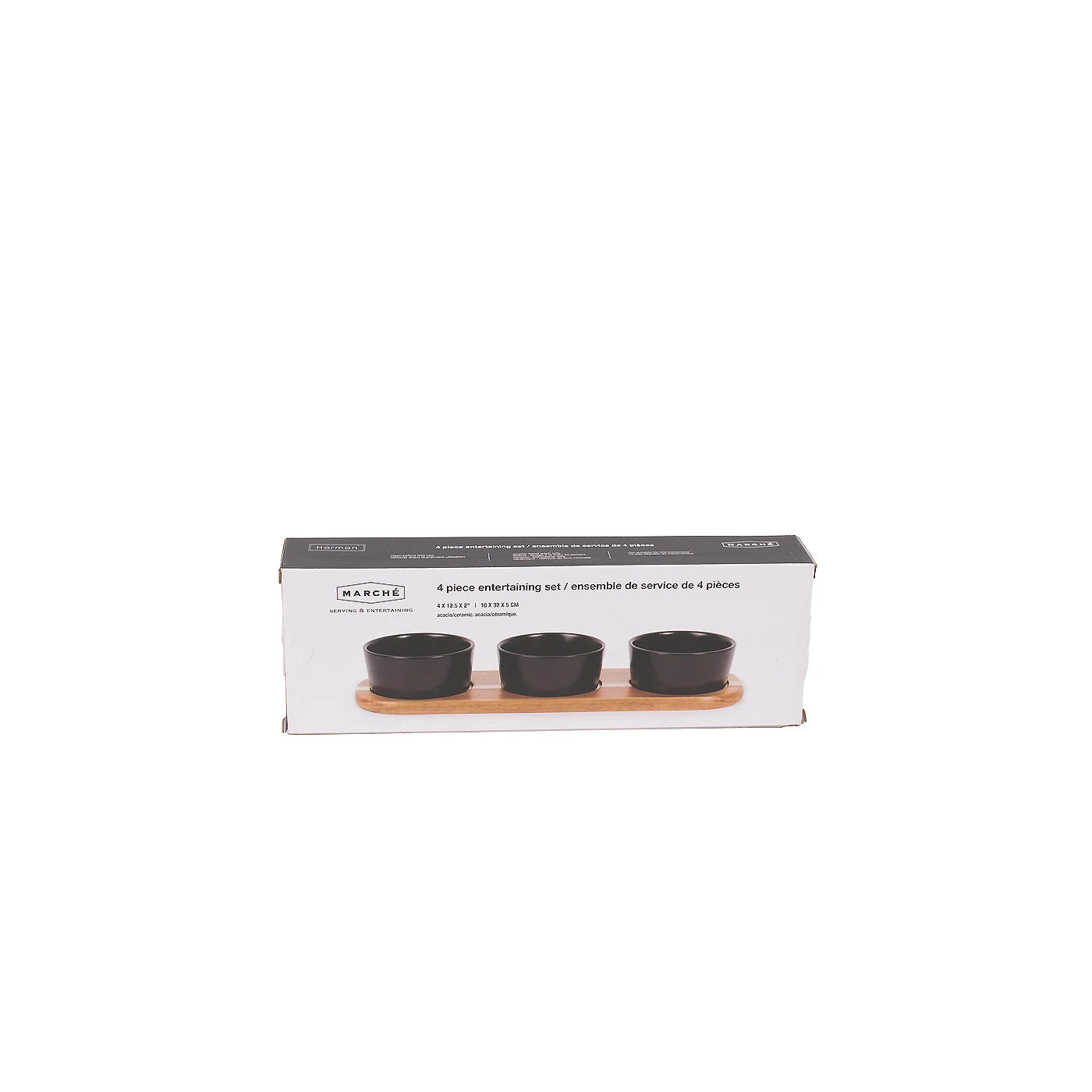 Cabo 4 Piece Entertaining Set BLACK Marche