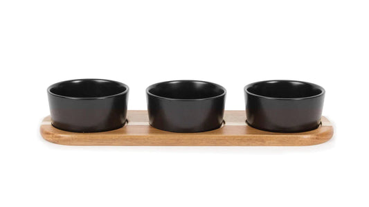 Cabo 4 Piece Entertaining Set BLACK Marche