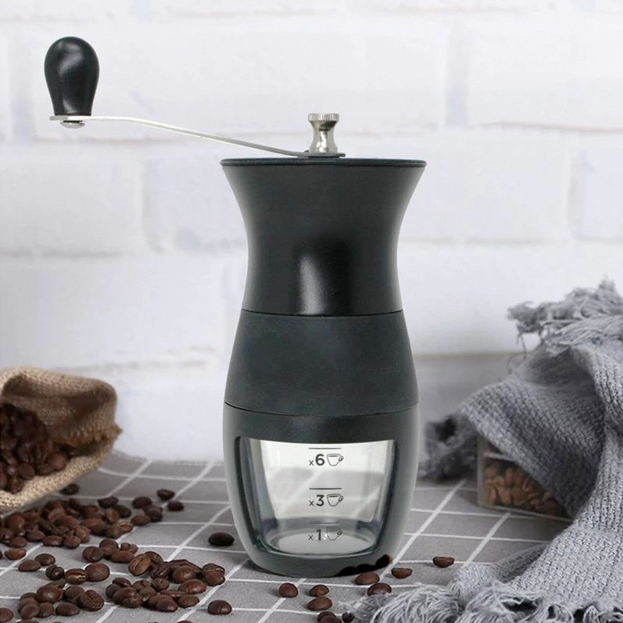 Manual Adjustable Coffee Grinder Black