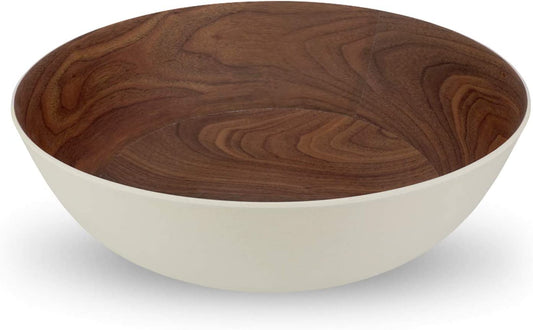 Bamboo Basic Bowl 30cm WHITE/WALNUT
