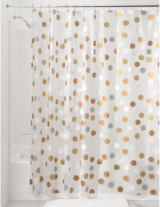 Peva Gilly Dop Shower Curtain Metallic