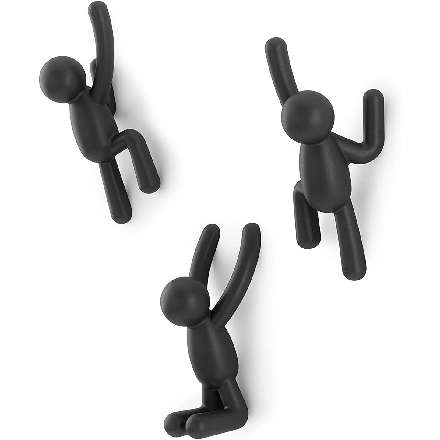 Buddy Wall Hooks Set of 3 BLACK