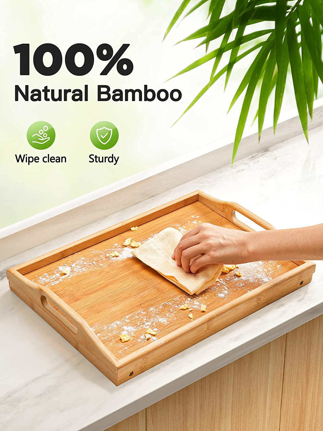 Bamboo Folding Breakfast Tray BLACK