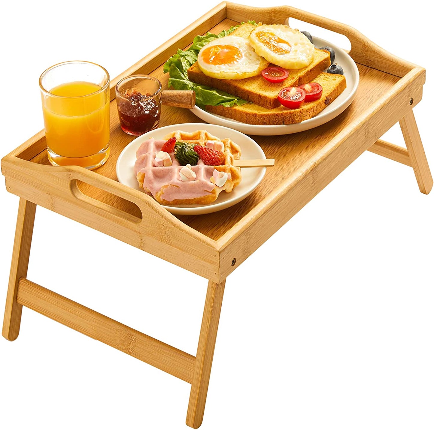 Bamboo Folding Breakfast Tray BLACK