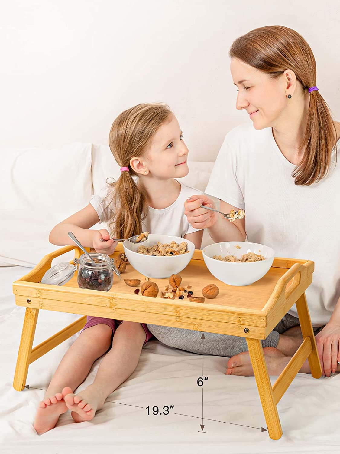 Bamboo Folding Breakfast Tray BLACK