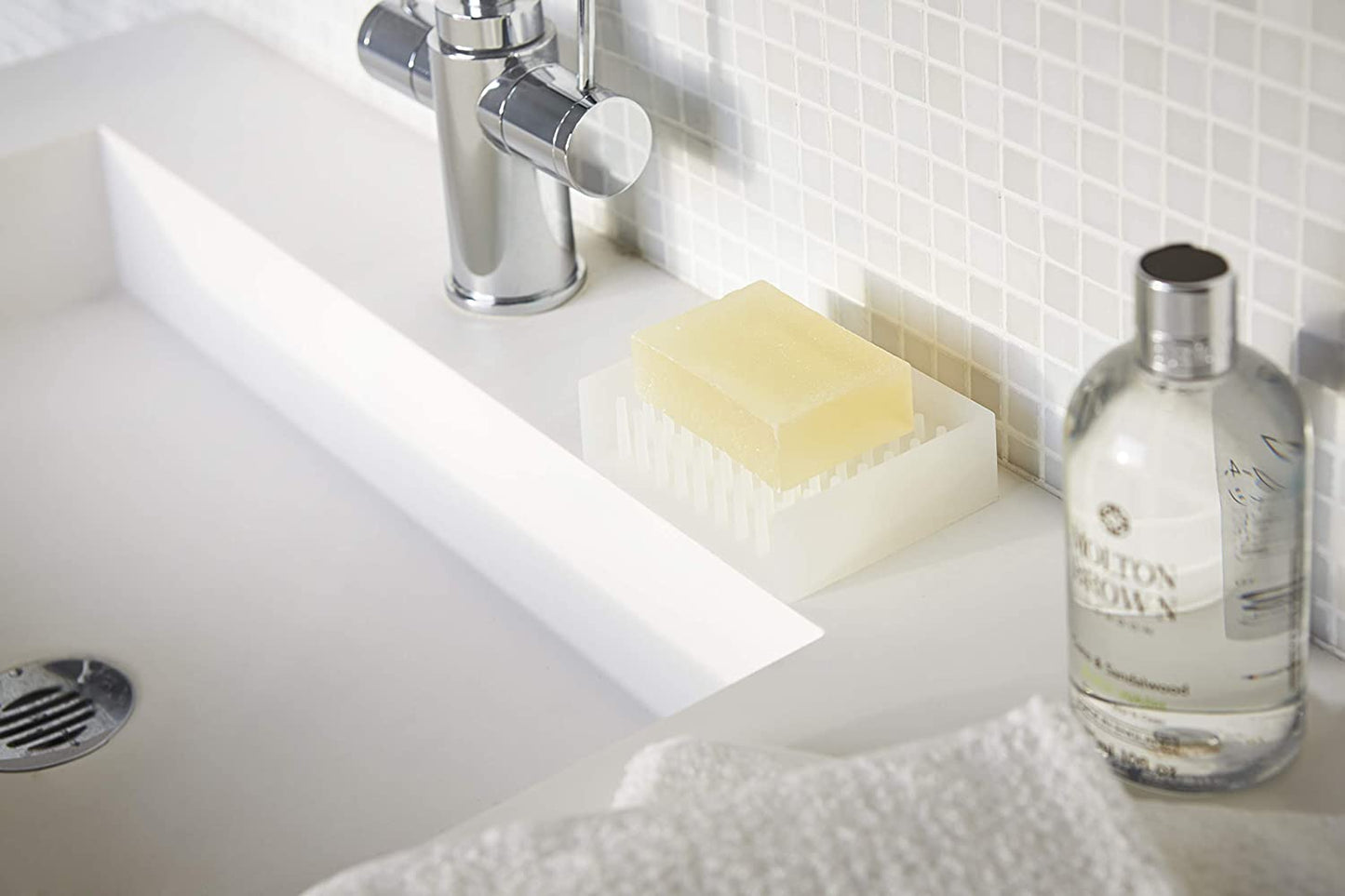 Self-Draining soap dish CLEAR