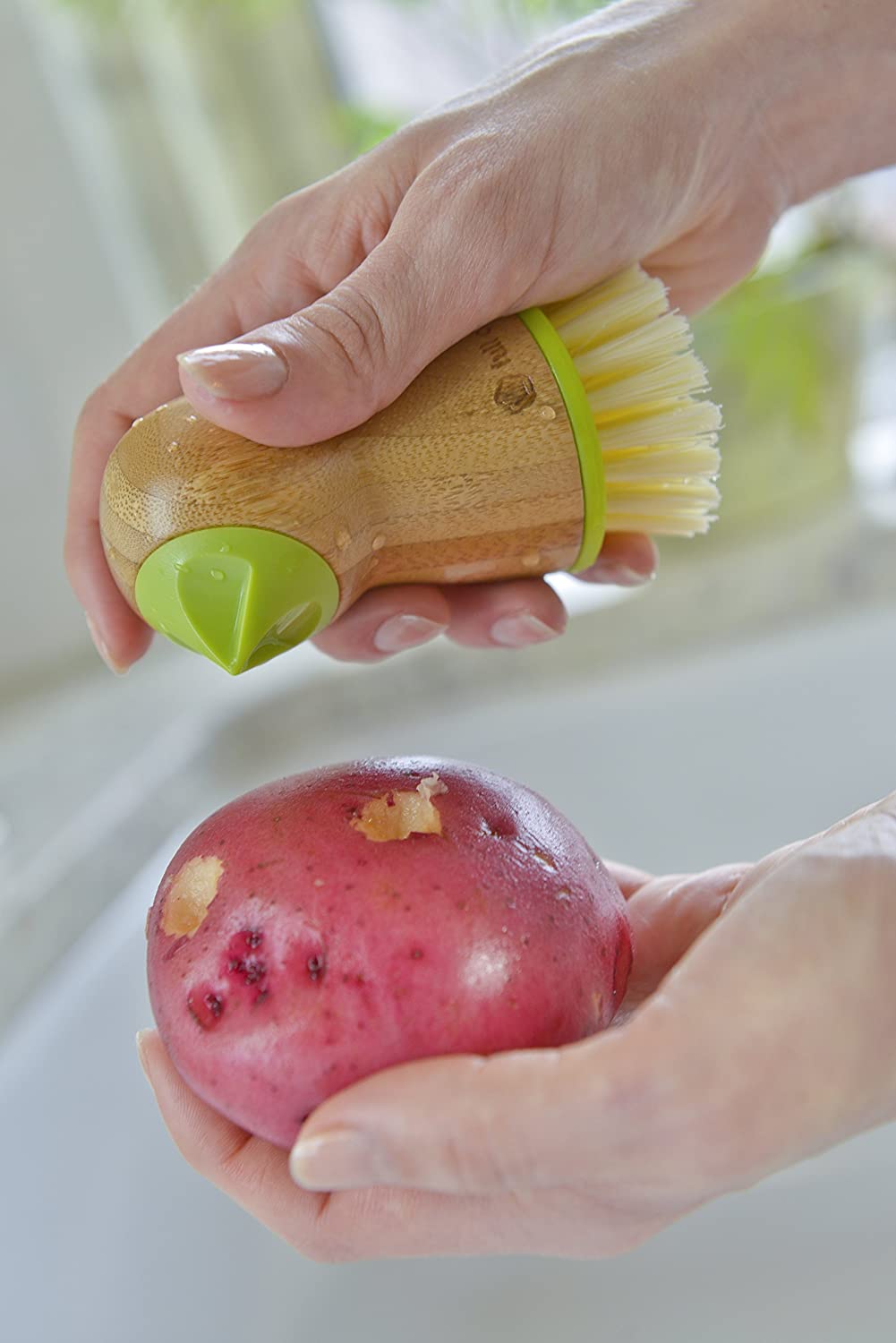 Eye-Removing Potato Scrubber GREEN