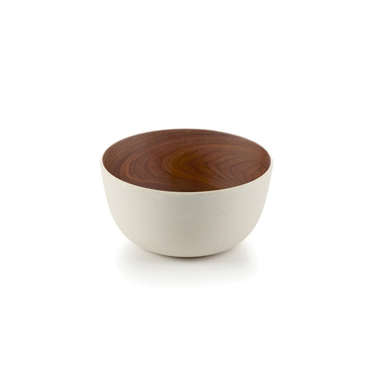 Bamboo Walnut Basic White Small Bowl, 14 cm Set of 4