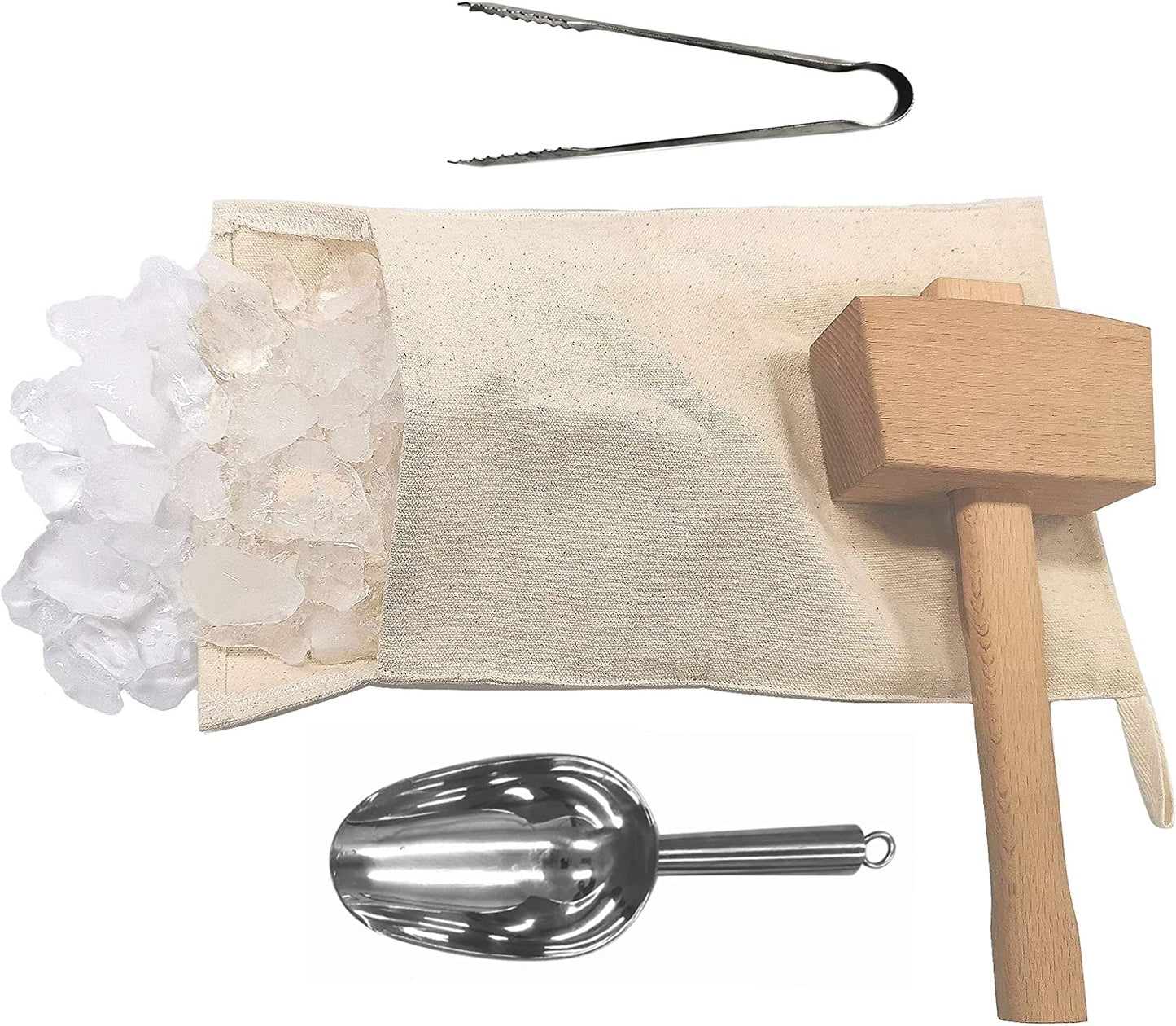 Lewis Ice Bag, Wood Mallet & Ice Scoop