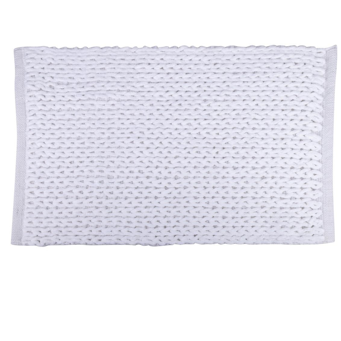 Braided Bath Mat marble White