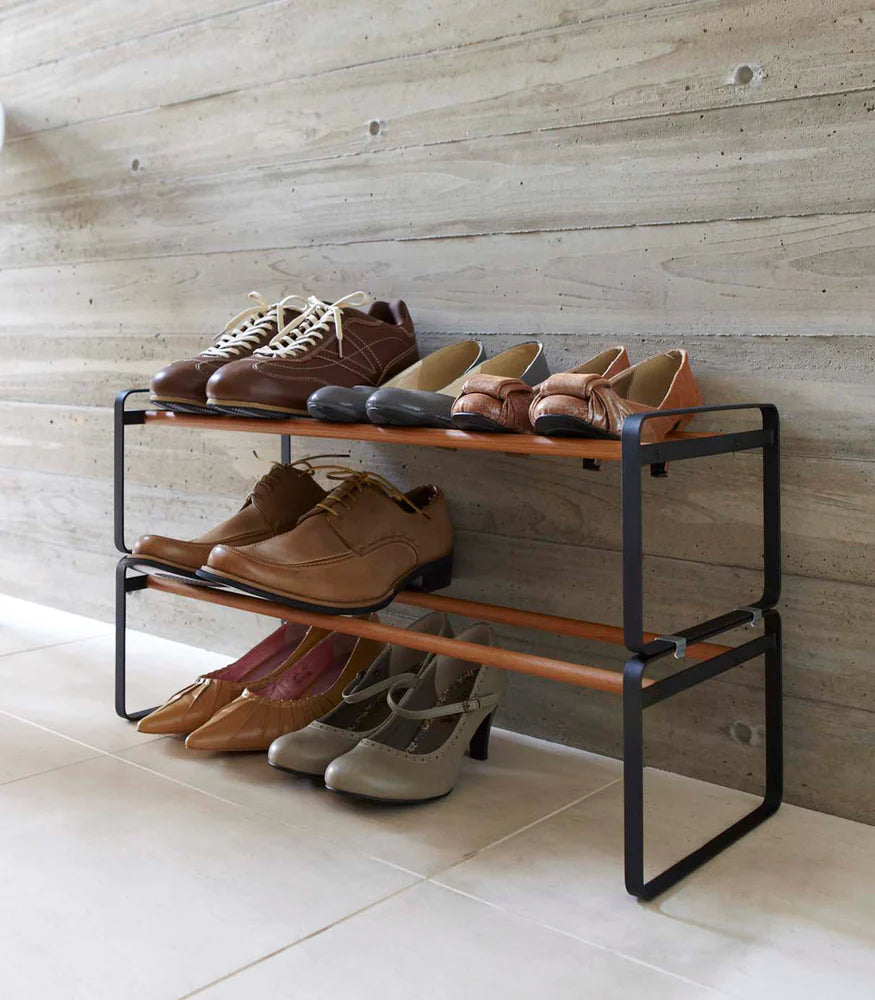 Shoe Rack  Black - Single-Tier