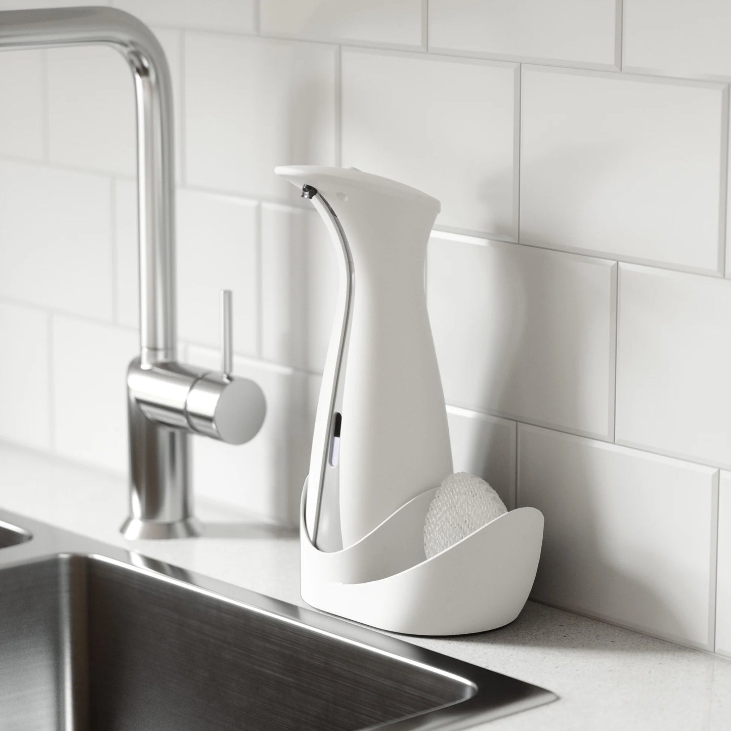 OTTO Sponge Caddy Auto soap & sanitizer disp WHITE