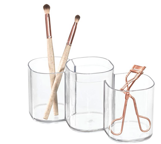 Vanity Organizer Organizer cosmetic trio cup CLEAR