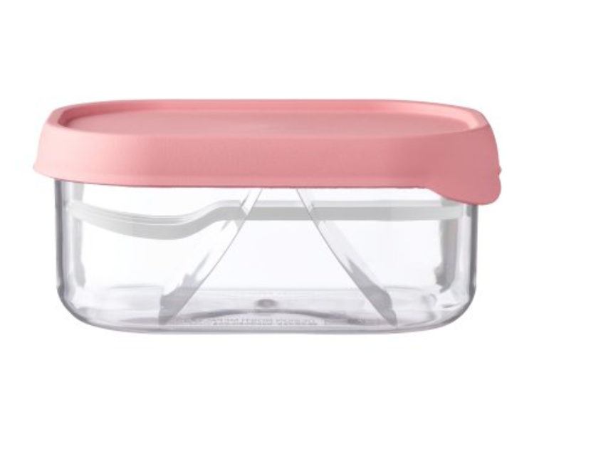 Take a break fruit box w/fork nordic-pink