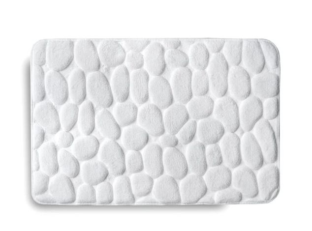 Stone foam bath mat 17*24 WHITE