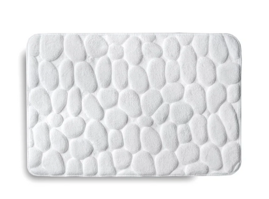 Stone foam bath mat 17*24 WHITE