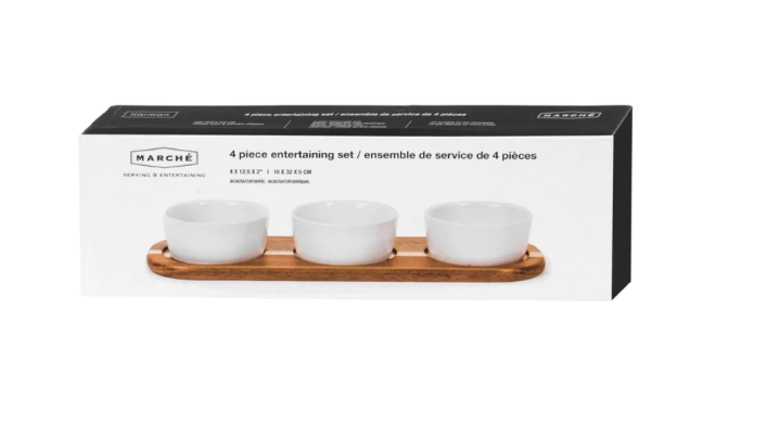 Cabo 4 Piece Entertaining Set WHITE