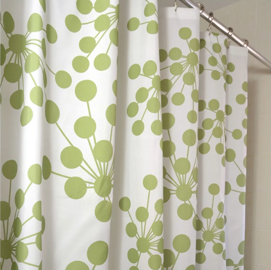 Bud Shower Curtain 71x71 Green