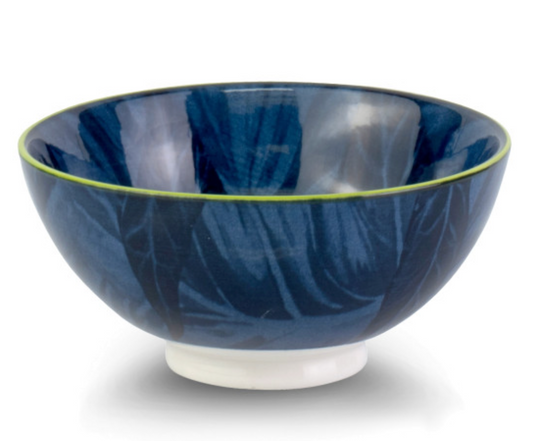 Bowl Blue Leaves