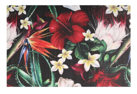 Vinyl Placemat, Midnight Tropical Printed