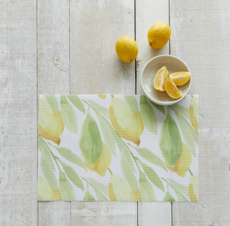 Vinyl Placemat Lemon Printed